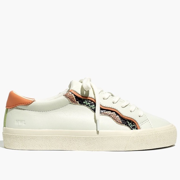 NEW!! Sidewalk Low-Top Sneakers in‎ Snake Embossed Leather: Wave Edition Sz 7.5 - Picture 7 of 11